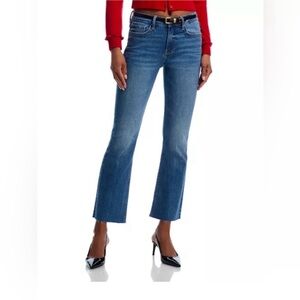 AQUA Mid Rise Crop Bootcut Jeans